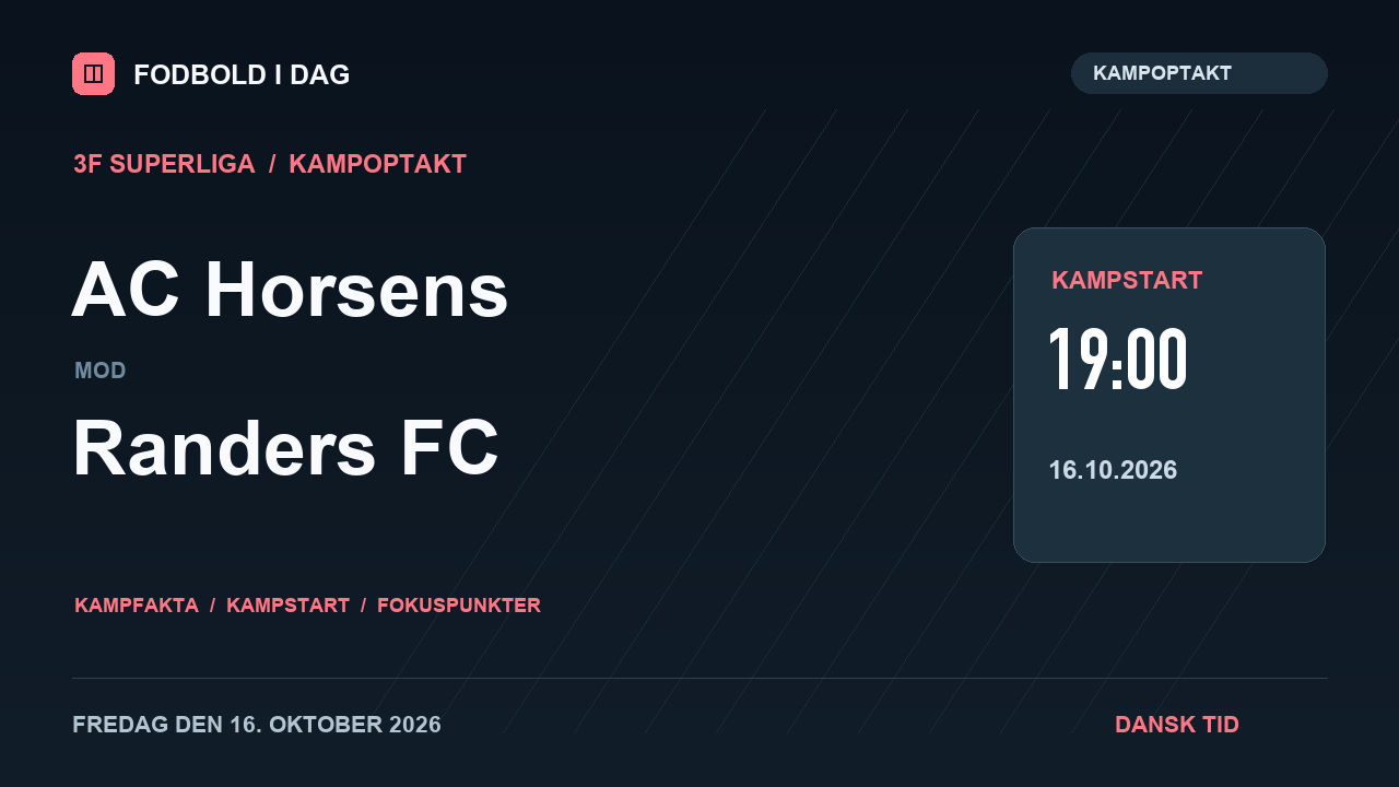 Kampoptakt: AC Horsens mod Randers FC