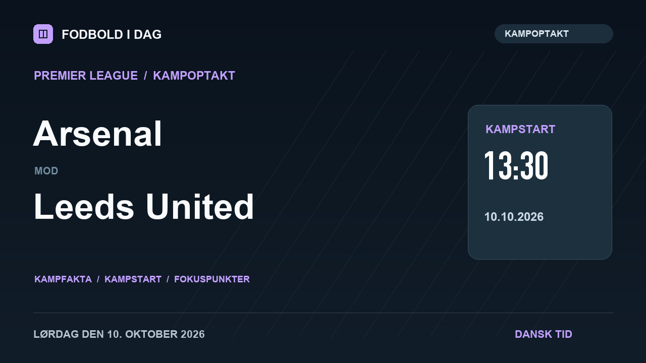 Kampoptakt: Arsenal mod Leeds United