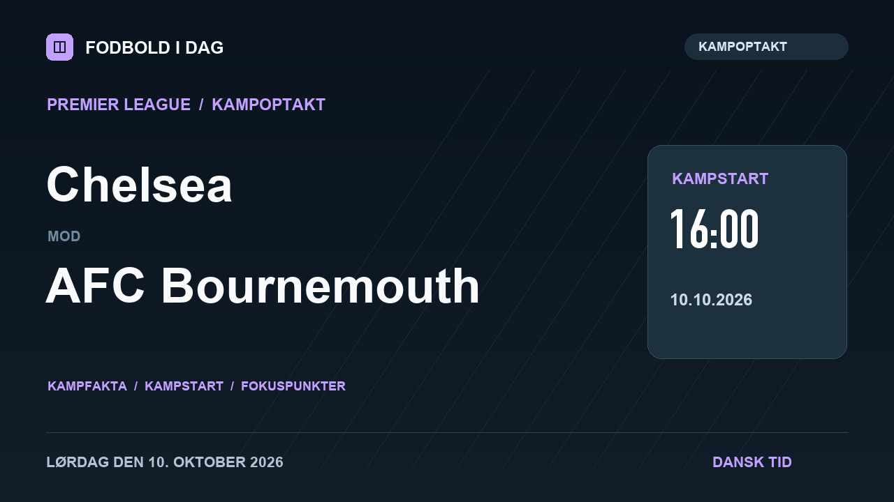 Kampoptakt: Chelsea mod AFC Bournemouth