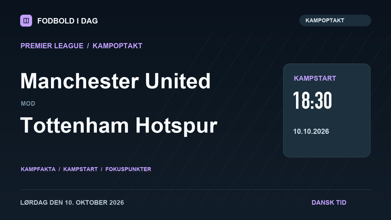 Kampoptakt: Manchester United mod Tottenham Hotspur