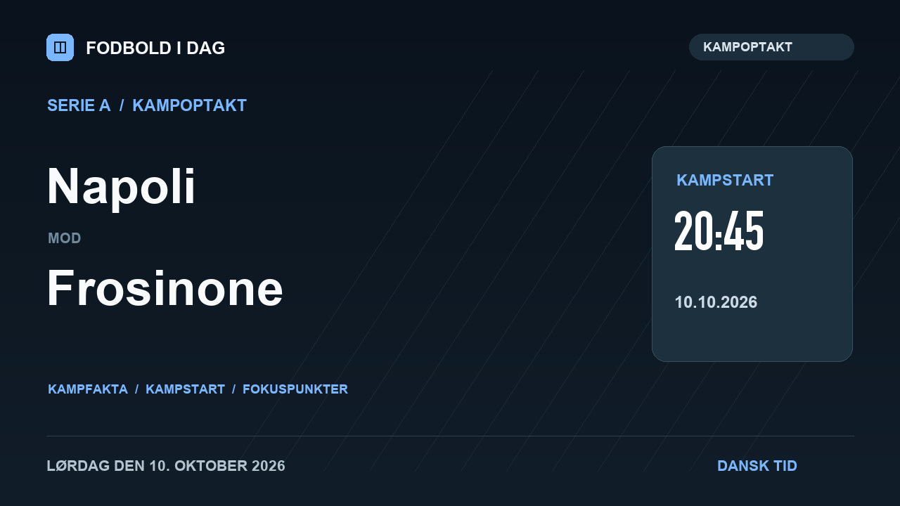 Kampoptakt: Napoli mod Frosinone