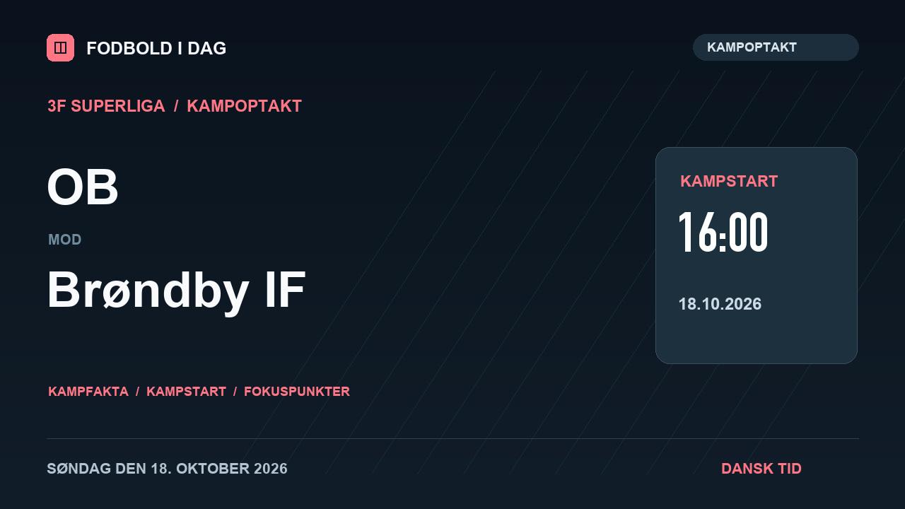 Kampoptakt: OB mod Brøndby IF