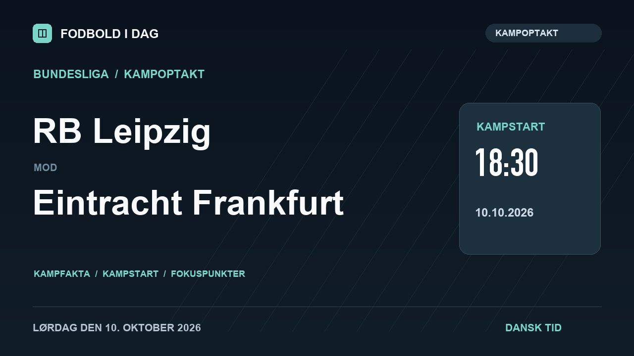 Kampoptakt: RB Leipzig mod Eintracht Frankfurt