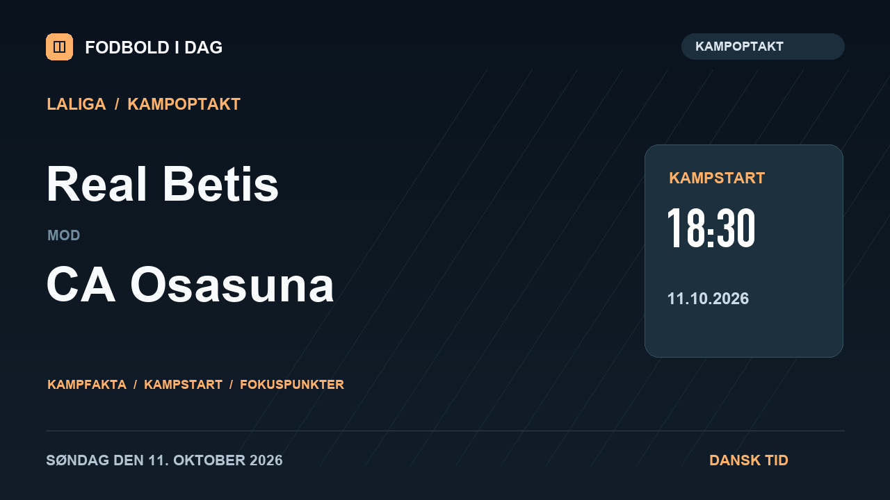 Kampoptakt: Real Betis mod CA Osasuna