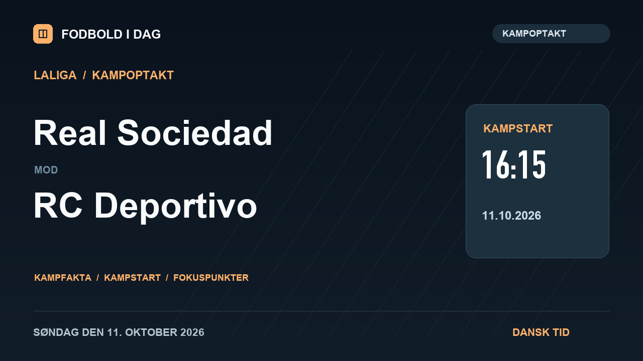 Kampoptakt: Real Sociedad mod RC Deportivo