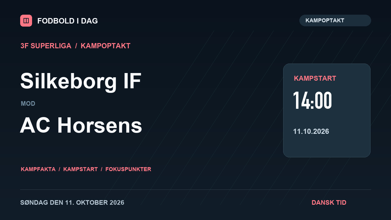 Kampoptakt: Silkeborg IF mod AC Horsens