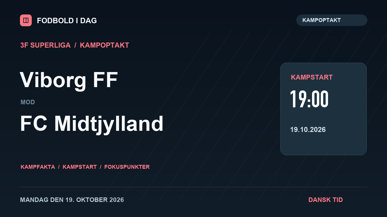 Kampoptakt: Viborg FF mod FC Midtjylland